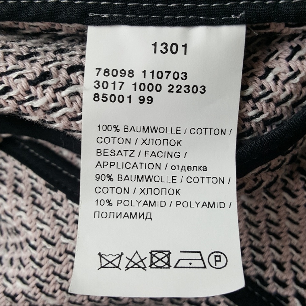 Marc Aurel Tweed Cropped Cotton Moto Jacket - Picture 7 of 8